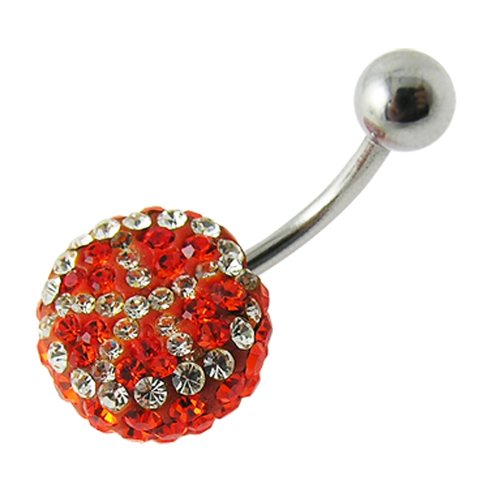 Red Crystal stone With SS body Jewelry Belly Ring