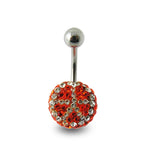 Red Crystal stone With SS body Jewelry Belly Ring