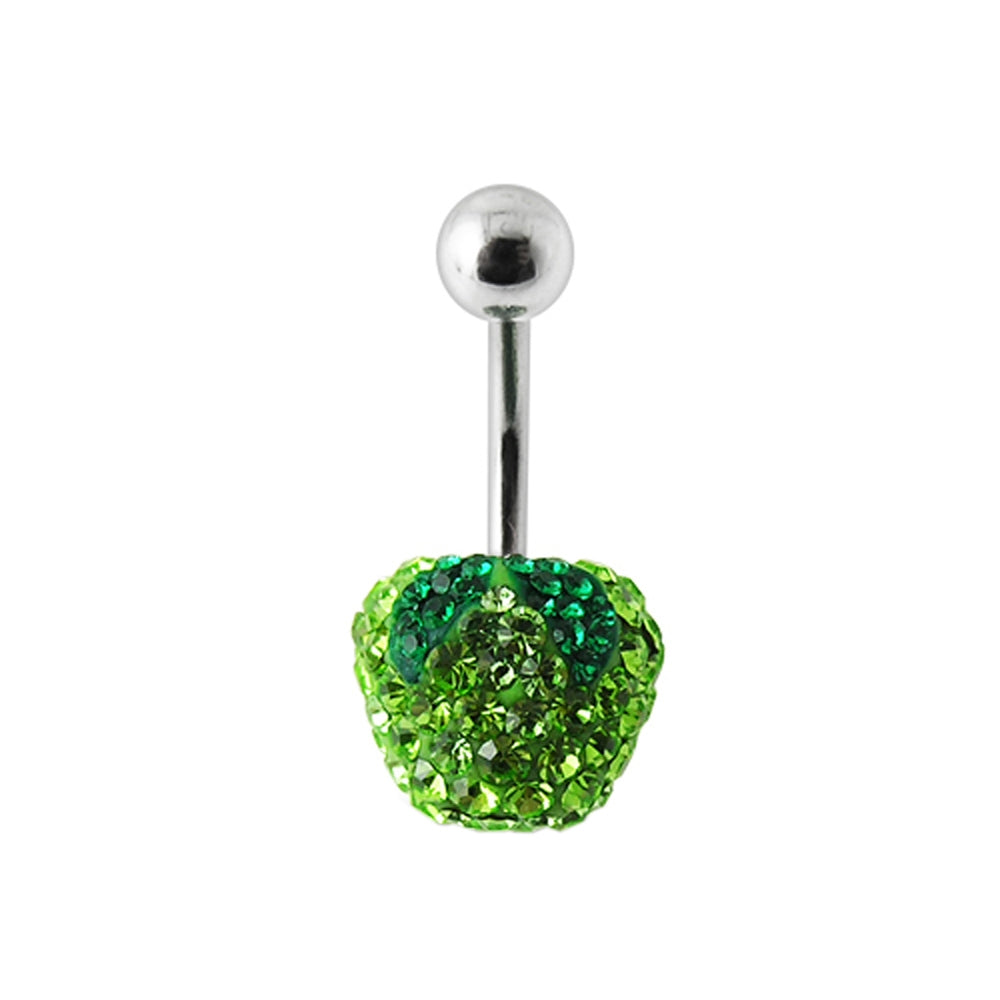 Green Apple Crystal stone Belly Ring