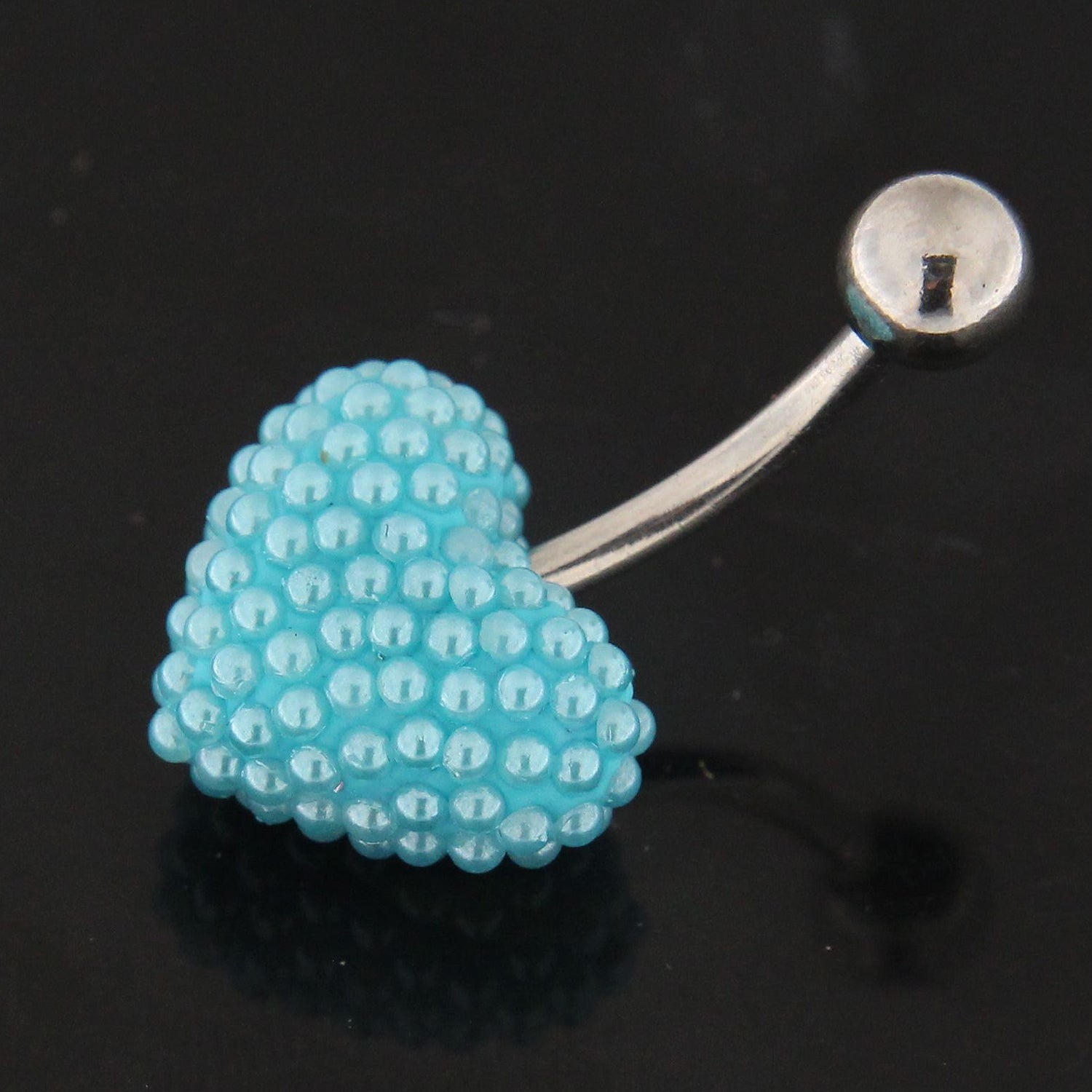 Tiny Aqua Pearl balls Heart Navel Banana