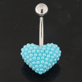 Tiny Aqua Pearl balls Heart Navel Banana