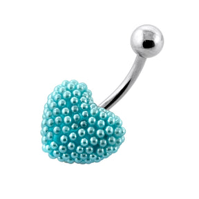 Tiny Aqua Pearl balls Heart Navel Banana