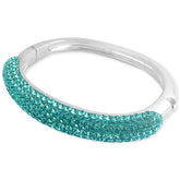 Aqua Color Crystal stones Bracelet in Surgical Steel