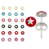 Star fixed in Resin Ear Studs in a 12 pair Tray