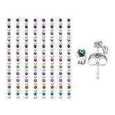 Zip Shaped Jeweled Birthstone Earring Tray