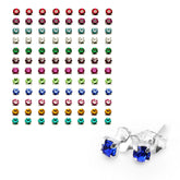 3MM Claw Set Birthstone Earring with Display