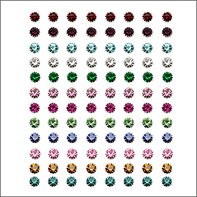 3MM Flower Set Birthstone Earring with Display