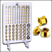 SS Gold Plated Internal Flesh Tunnels with Display