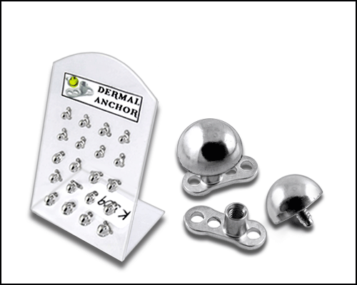 Dermal Anchors Half-Ball Tops With Tray