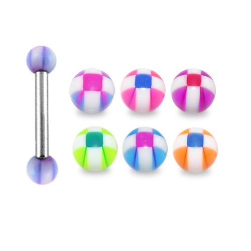 316L Surgical steel Eyebrow Barbells with UV Balls