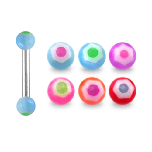 Surgical Steel Eyebrow Barbells With UV Balls