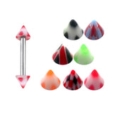 316L Surgical steel Eyebrow Ring Barbells with UV Cones