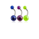 Assorted Single Color Combination Curved Bar Navel Ring