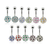 Assorted  Crystal stone Belly Ring