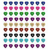 Hand Painted Jeweled Heart Ear Studs in a 36 pair Tray