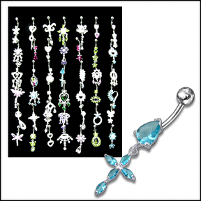 Dangling Belly rings with Display