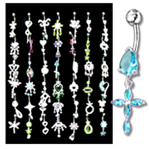 Dangling Belly rings with Display