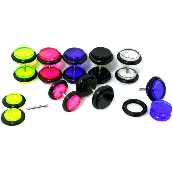 Plain UV Button Fake Ear Plug