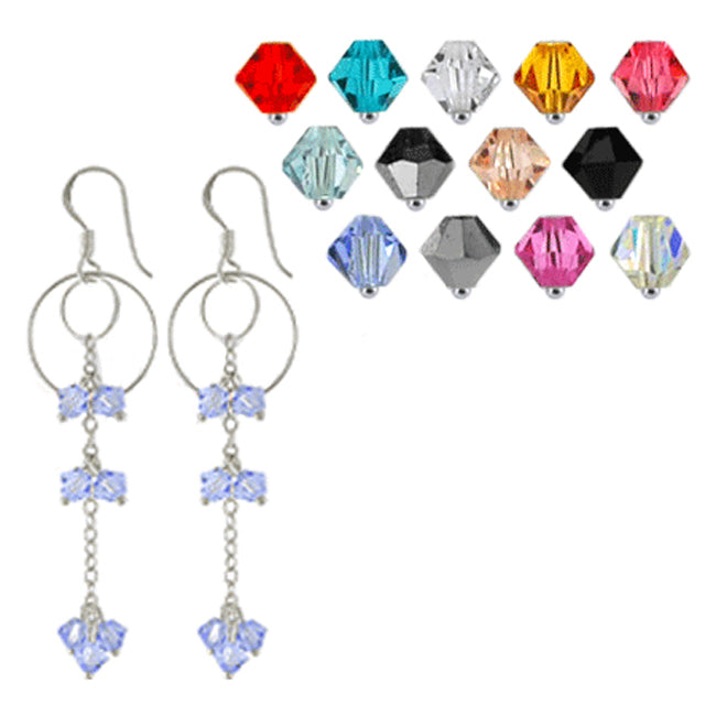 Crystal Beads Circles Earring