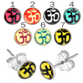 Ohm Logo Silver Earring