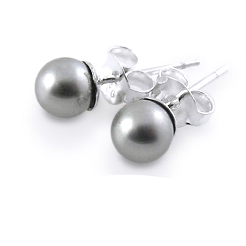 5mm Pearl Silver Earring