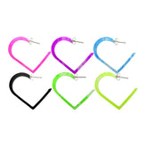 30mm UV React Fashionable Heart Earring