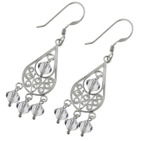 Crystal Beads Filigree Earring