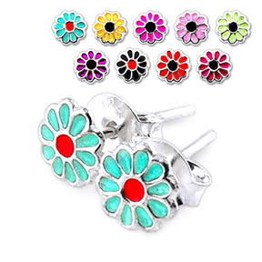 Flower Shaped Silver Earring