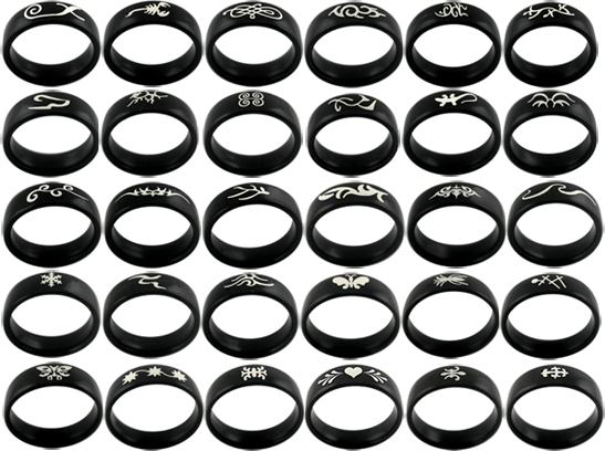 Laser Print Light Weight UV Blackline Ring