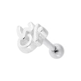 925 Sterling Silver Ohm Sign Cartilage Tragus Piercing
