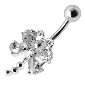 Moving Jeweled Dragonfly Navel Belly Ring