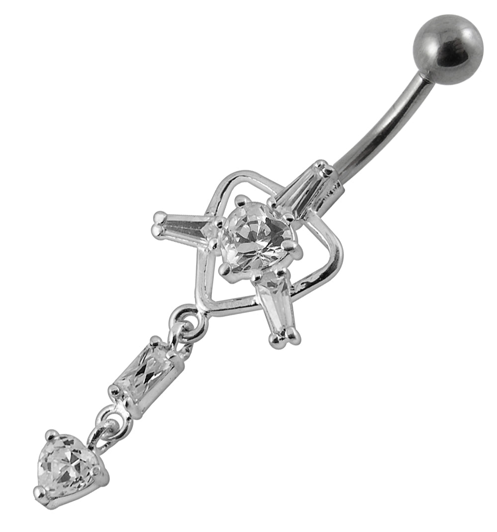 Moving Trendy Jeweled Belly Ring