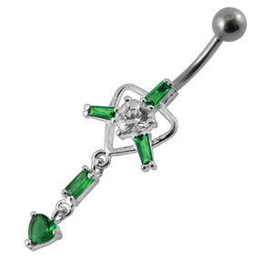 Moving Trendy Jeweled Belly Ring