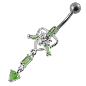 Moving Trendy Jeweled Belly Ring