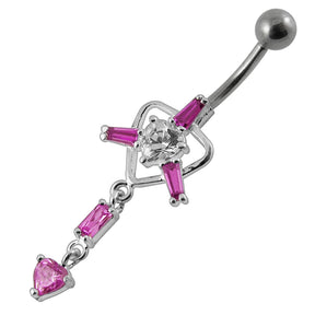 Moving Trendy Jeweled Belly Ring