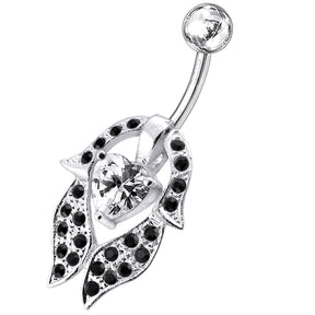 Heart Shaped Flower Petal  Belly Ring