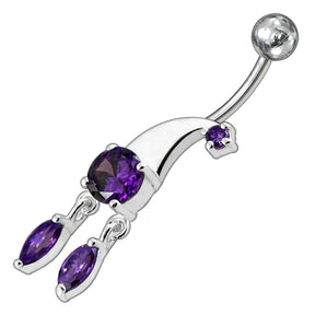 Jeweled Clown Hat Dandling Belly ring