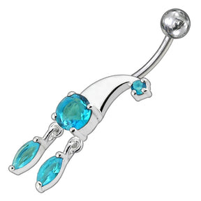 Jeweled Clown Hat Dandling Belly ring