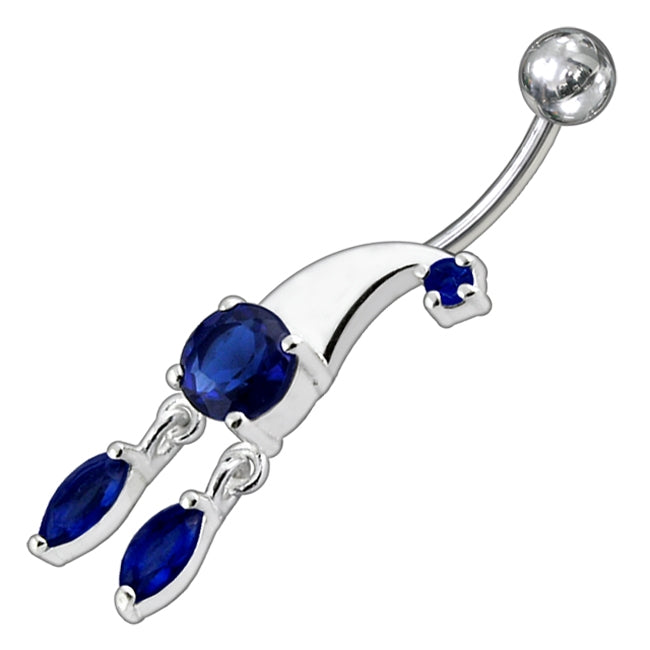 Jeweled Clown Hat Dandling Belly ring