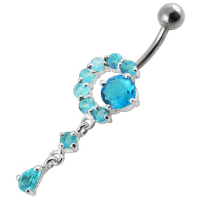 Fancy Jeweled Dangling Belly Ring PBM1609