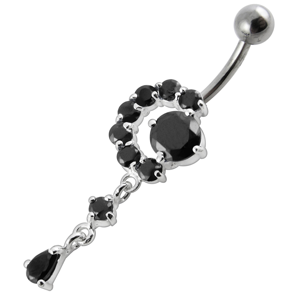 Fancy Jeweled Dangling Belly Ring PBM1609