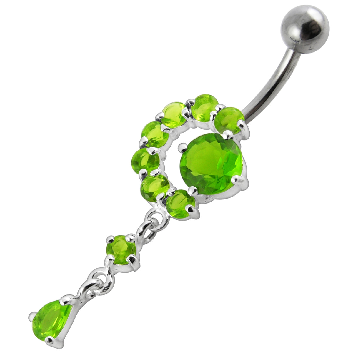 Fancy Jeweled Dangling Belly Ring PBM1609