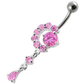 Fancy Jeweled Dangling Belly Ring PBM1609
