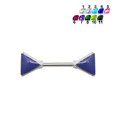 Triangle Resin Silver Nipple Bar