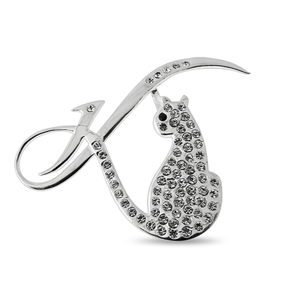 925 Sterling Silver Jeweled Baby Phat Pendant