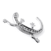 925 Sterling Silver Jeweled Lizard Pendant