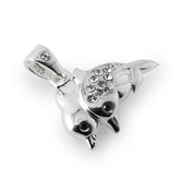 925 Sterling Silver Jeweled Dolphine Pendant