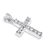 925 Sterling Silver Methodist Cross Pendant Cubic Zirconia Stones