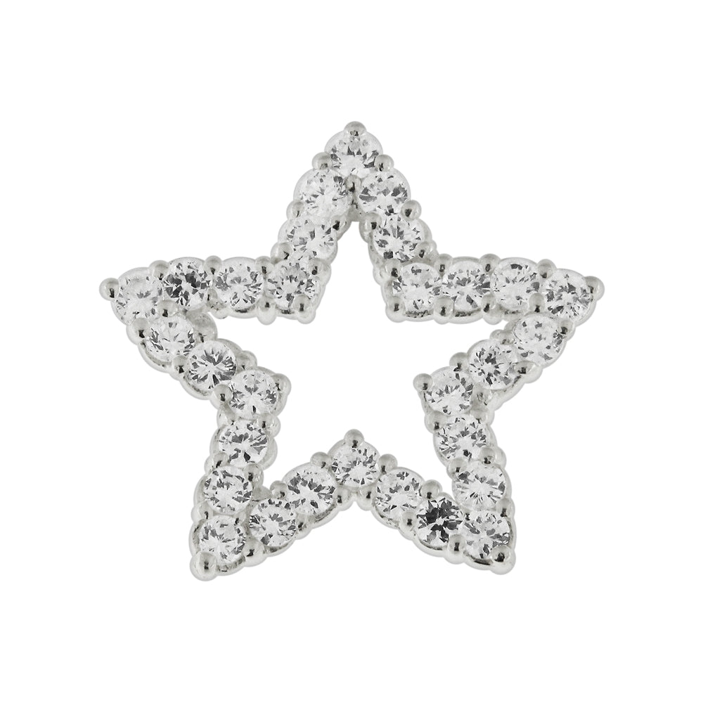 925 Sterling Silver Jeweled Star Pendant