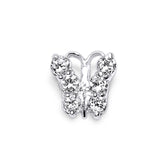 925 Sterling Silver Jeweled Butterfly Pendant